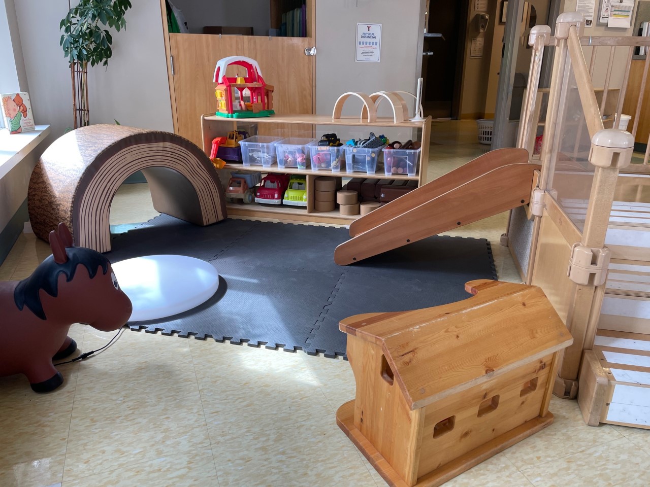 Blocks area at Kipnes YMCA Child Care in Northwest Edmonton