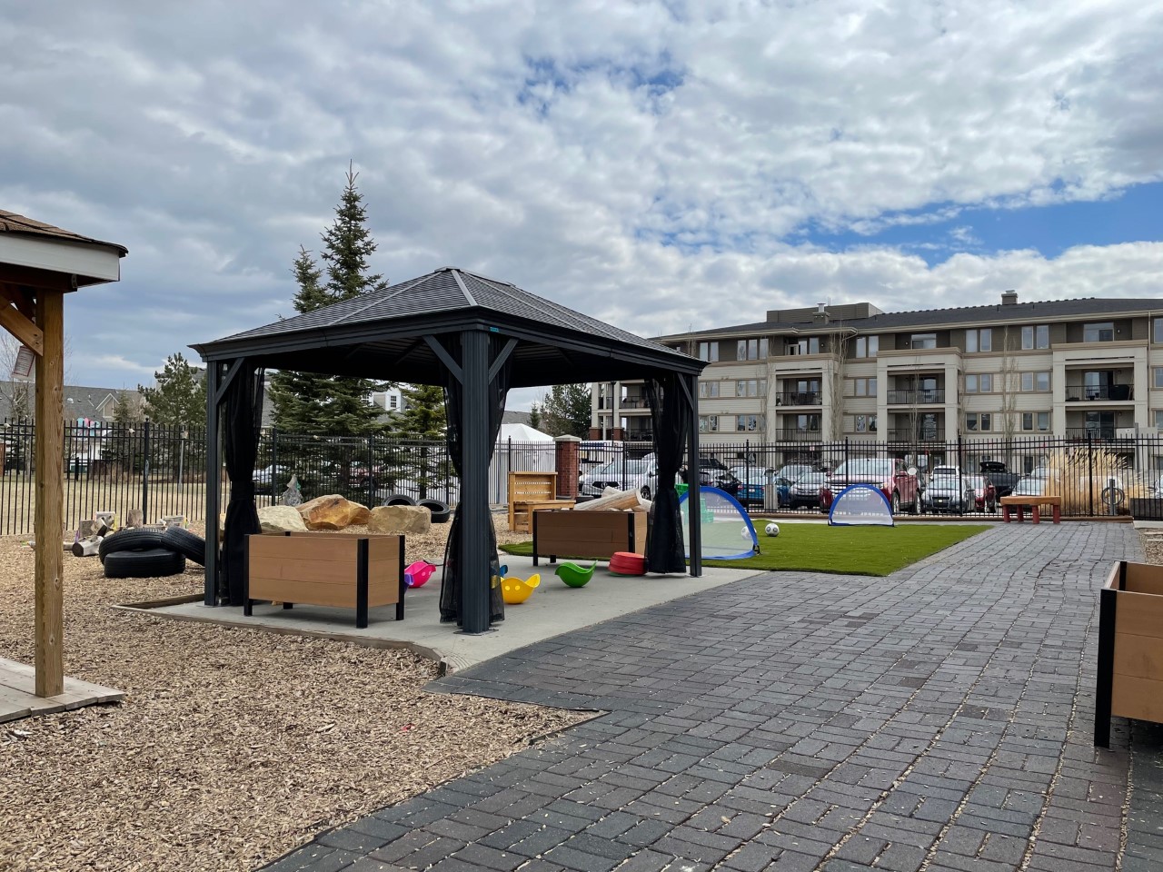 Outdoor area at Kipnes YMCA Child Care in Northwest Edmonton
